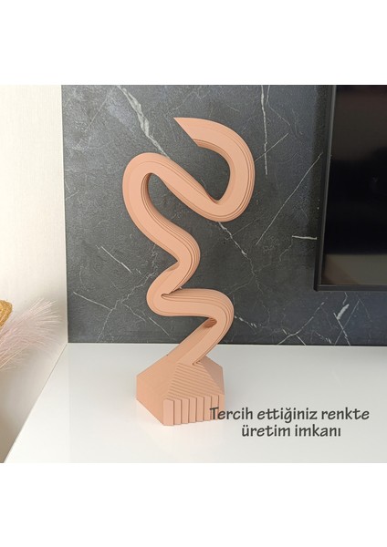 Minimalist Eğri Çizgi Sanatı – Modern Evler Için Geometrik ve Soyut Heykel