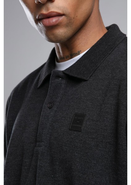 Newblend Erkek Polo Yaka Sweatshirt Antrasit fırsatları