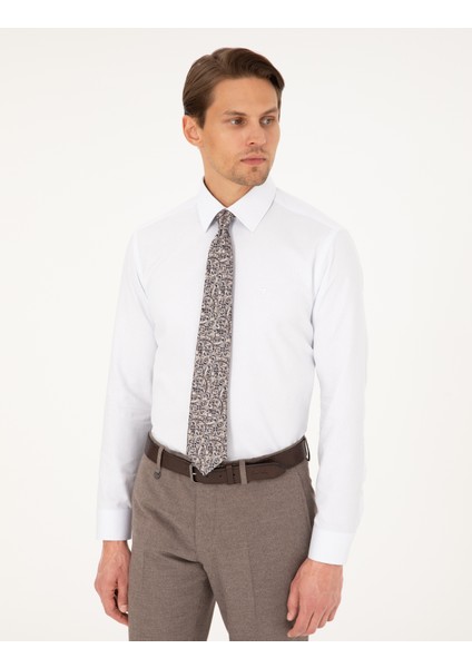 Erkek Beyaz Regular Fit Uzun Kollu Gömlek 50292309-VR013 modelleri