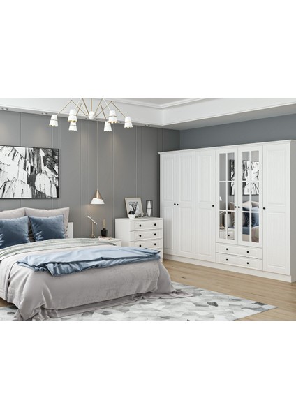 Kale210 Yatak Odası Set 61 Beyaz Mebran