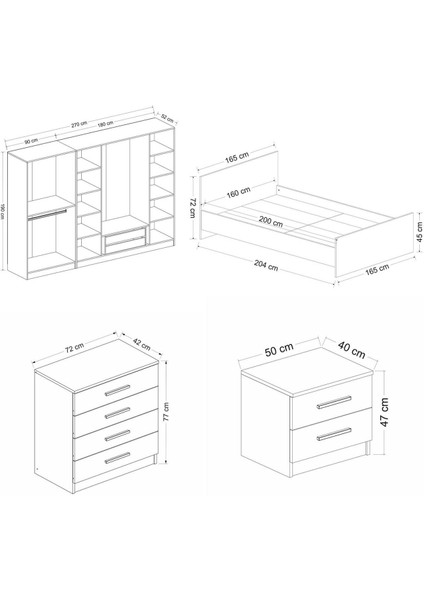 Kale210 Yatak Odası Set 61 Beyaz Mebran indirimleri