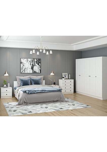 Kale210 Yatak Odası Set 63 Beyaz Mebran