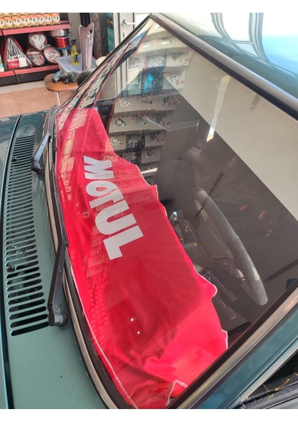 Motul Baskılı Oto Göğüs Örtüsü Kırmızı
