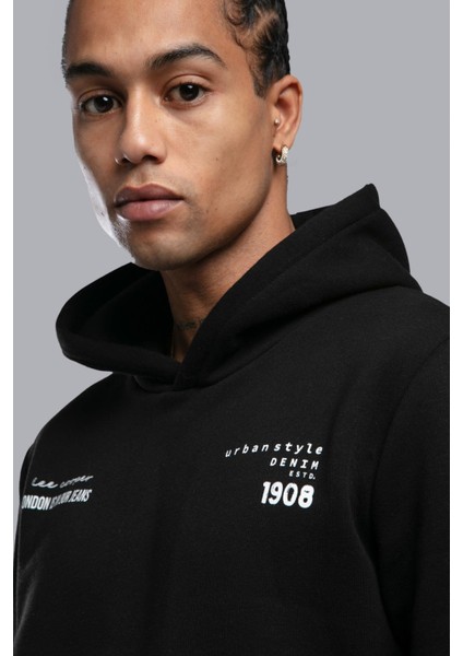 Art Erkek Kapüşonlu Sweatshirt Siyah fırsatları