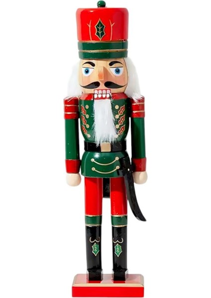 Yılbaşı Dekor Süsü Fındıkkıran Kurşun Asker Kılıçlı Yeşil Kırmızı 50 cm fiyatları