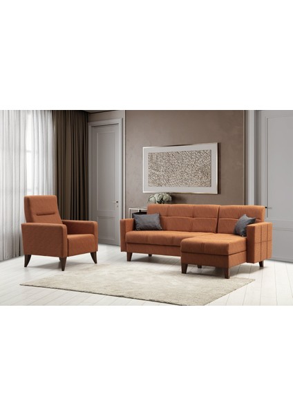 Polya Köşe Takım+Berjer-Kiremit 95+Kiremit