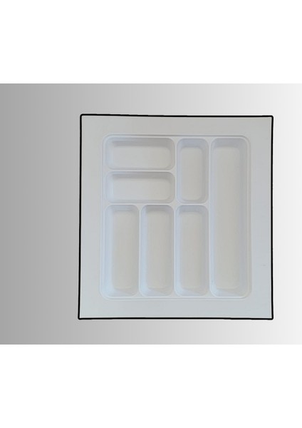 47X49 Cm. 7 Gözlü Beyaz Çekmece Içi Kaşıklık 44*40 Cm'e Kadar Kesebilirsiniz