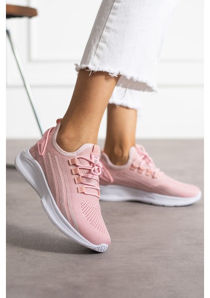Pembe Buz Unisex Yıkanabilir Rahat Hava Alabilen Kokusuz Triko Spor Ayakkabı Sneaker 015