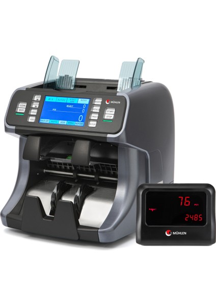 Falcon K88 Dahili Yazıcılı / Fitness İki Katlı Para Sayma Makinesi Çift Cıs