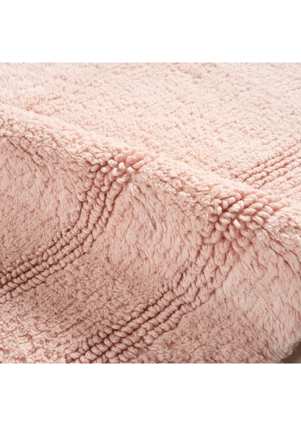 Solıd Çift Taraflı Pamuk Banyo Paspası 60 x 90 cm Pembe