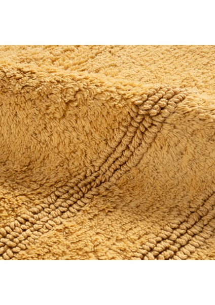 Solıd Çift Taraflı Pamuk Banyo Paspası 70 x 120 cm Sarı