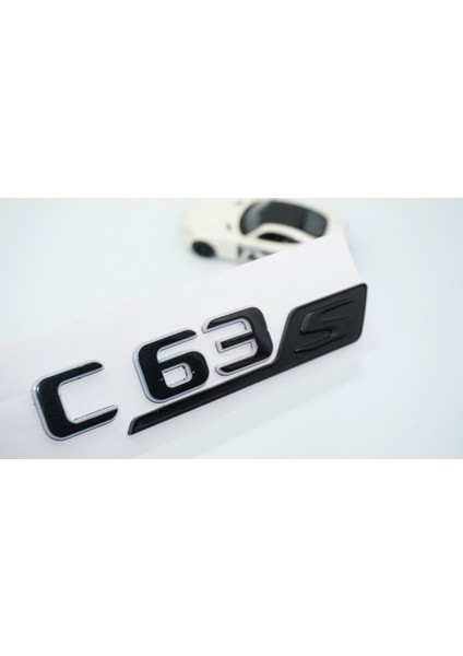 C 63S Bagaj Gri Siyah Abs Yazı Logo Benz Ile Uyumlu