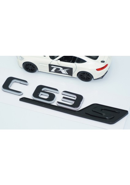C 63S Bagaj Gri Siyah Abs Yazı Logo Benz Ile Uyumlu modelleri