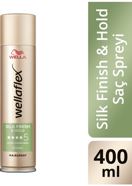 Wella Silk Finish & Hold Ipeksi Bitiş ve Tutuş Sağlayan Saç Spreyi - 400 ml