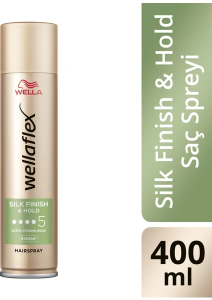 Wella Silk Finish & Hold Ipeksi Bitiş ve Tutuş Sağlayan Saç Spreyi  - 400 ml