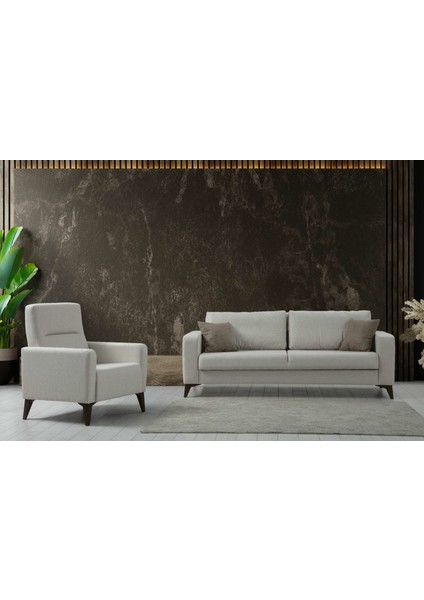 Kristal 3+1 Berjer Koltuk Takımı Bej