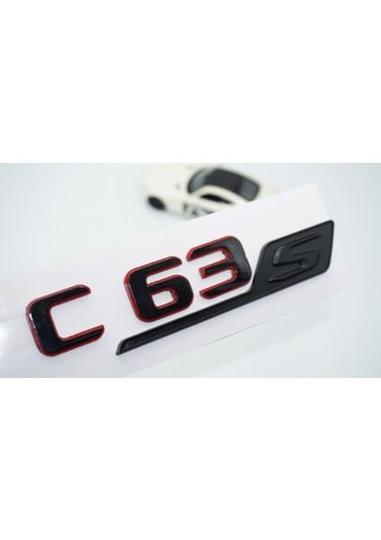 C 63S Bagaj Kırmızı Siyah Abs Yazı Logo Benz Ile Uyumlu