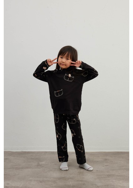 Kız Çocuk Pamuklu Uzun Pijama Takımı fiyatları