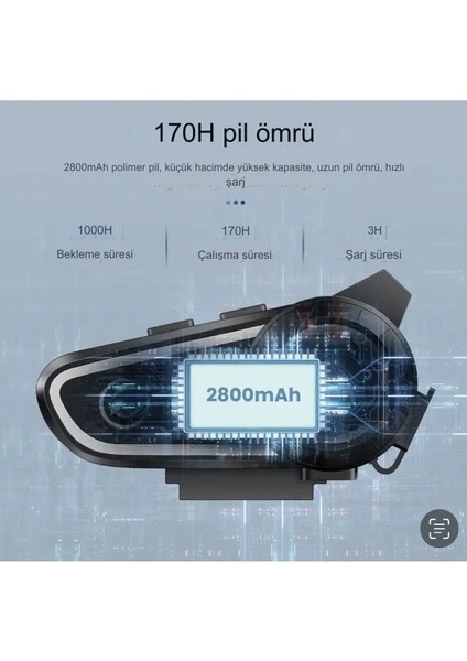 Rgb Modlu Bluetooth Motosiklet Kulaklık 5.2 Bluetooth Interkom Kask Kulaklik
