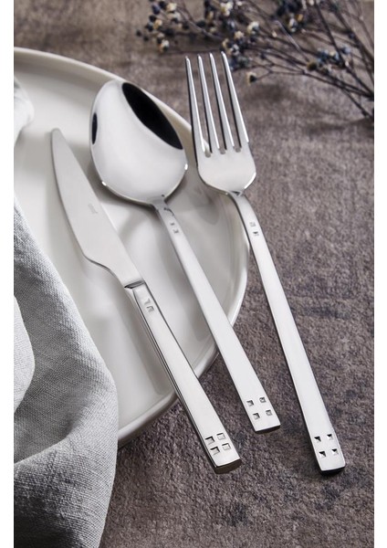 Pırlanta Yemek Çatal 6'lı 18/10 modelleri
