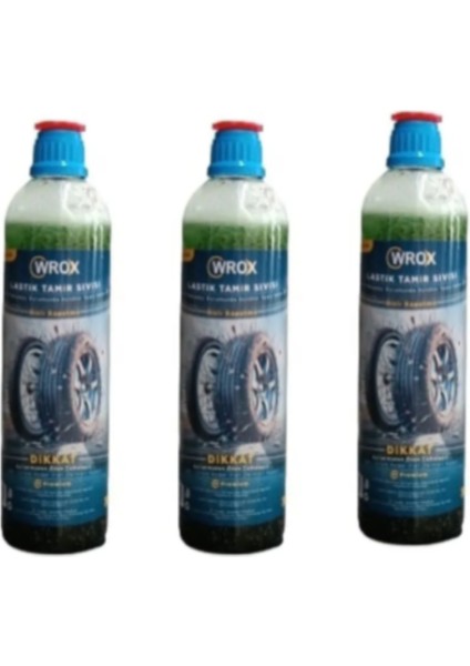 Wrox Yeşil Jel Sıvı Lastik Tamir Kiti 380 ml Parçaçıklı 3 Adet