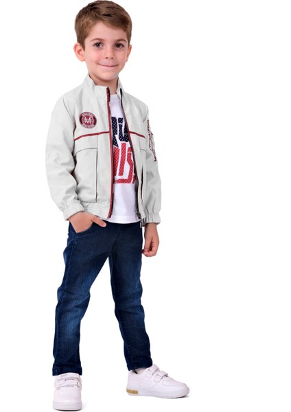 Erkek Çocuk Ceket (Mont) Pantolon ve T-Shirt Takımı