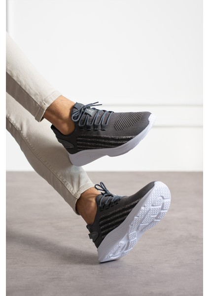 Füme Buz Unisex Yıkanabilir Rahat Hava Alabilen Kokusuz Triko Spor Ayakkabı Sneaker 015 indirimleri