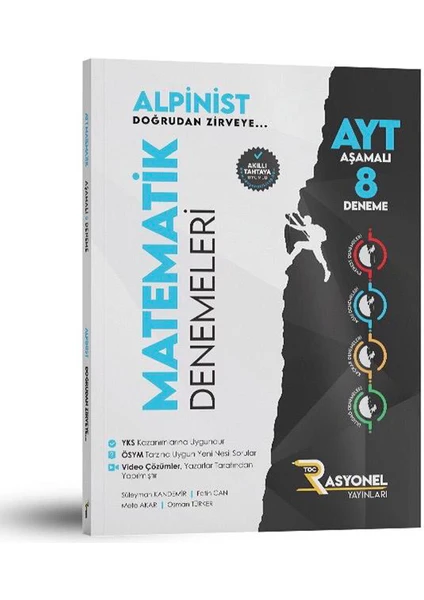 Rasyonel Yayınları Alpinist AYT Matematik 8 li Deneme Seti (Alpinist Serisi)