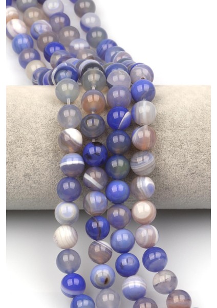 Madagaskar Akik Doğaltaş Dizi 10 mm Küre Kesim