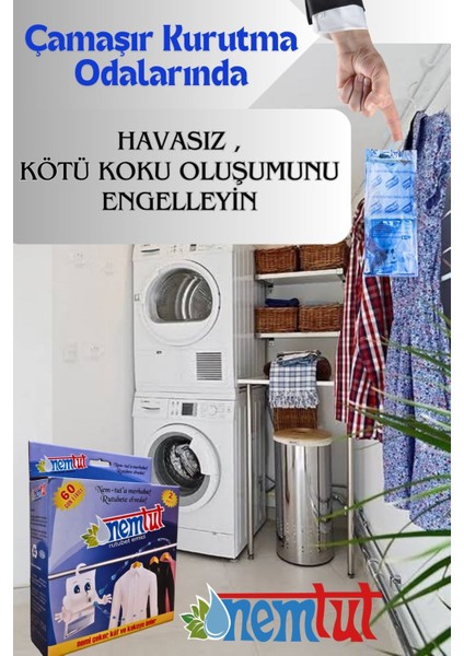 Nem Alıcı Önleyici Rutubet Küf Giderici Emici Korozyon Önleyici Koku Giderici 1 kg 1 Kutu 2 Paket