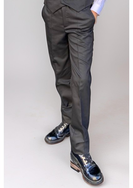 Erkek Çocuk Cepken Yelekli Şal Yaka Siyah Takım Elbise 5-9 Yaş fırsatları