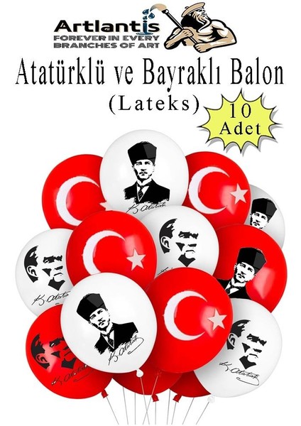 Okul Sınıf Süsü 7 Çeşit 1 Paket Çıtalı Bayrak Bayraklı Balon Atatürklü Balon Ipli Bayrak Flamalı Bayrak 29 Ekim 23 Nisan