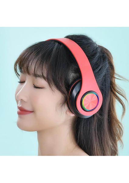 B39 Kablosuz Rgb LED Bluetooth Kulaklık 8d Ses Kalitesi Katlanabilir Fm-Aux-Sd