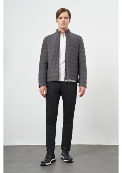Antrasit Süet Suni Deri Hakim Yaka Düz Yırtmaçsız Tam Astar Slim Fit Casual Deri Mont 1038245150 fiyatları