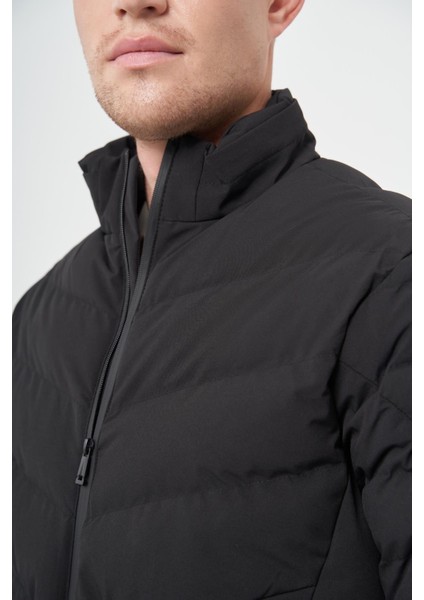 Siyah Dolumlu Hakim Yaka Slim Fit Dar Kesim Klasik Mont 1007245153 fırsatları