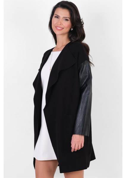 Cosimino Yakasız Uzun Triko Hırka Siyah fiyatları