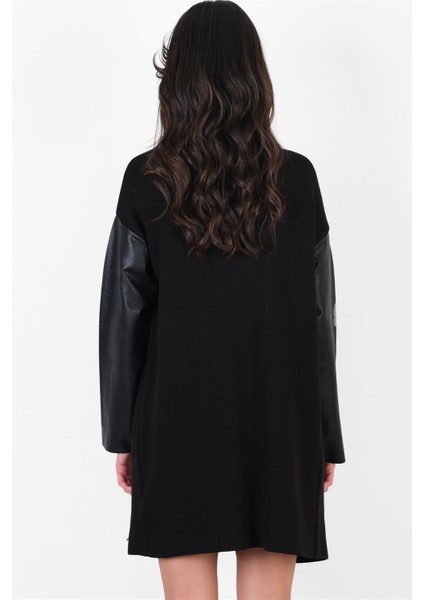 Cosimino Yakasız Uzun Triko Hırka Siyah indirimleri