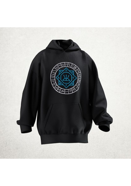 Oğuz Kağan Mührü & 24 Oğuz Boyu Tasarımlı Hoodie