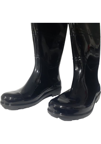 Kadın Siyah Uzun Bahçe Yağmur Çizmesi EMK2036-97 modelleri