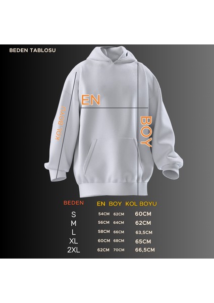 Oğuz Kağan Mührü & 24 Oğuz Boyu Tasarımlı Unisex Hoodie