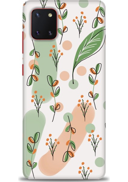 Samsung Galaxy A81 / Note 10 Lite Kılıf Hd Baskılı - Flower Pattern + 9h Nano Ekran Koruyucu