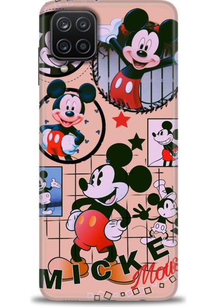 Samsung Galaxy M12 Kılıf Hd Baskılı - Mickey Mouse + 9h Nano Ekran Koruyucu