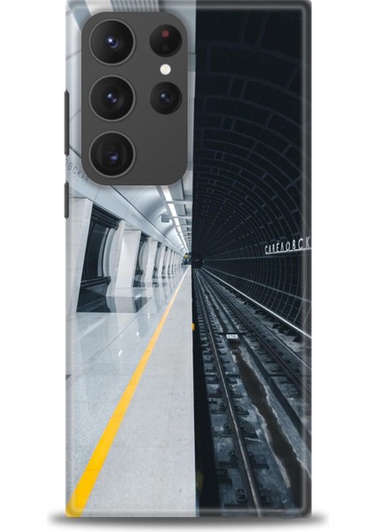 Samsung Galaxy S23 Ultra Kılıf Hd Baskılı - Metro Station + 9h Nano Ekran Koruyucu