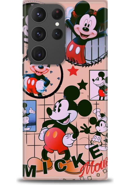 Samsung Galaxy S23 Ultra Kılıf Hd Baskılı - Mickey Mouse + 9h Nano Ekran Koruyucu