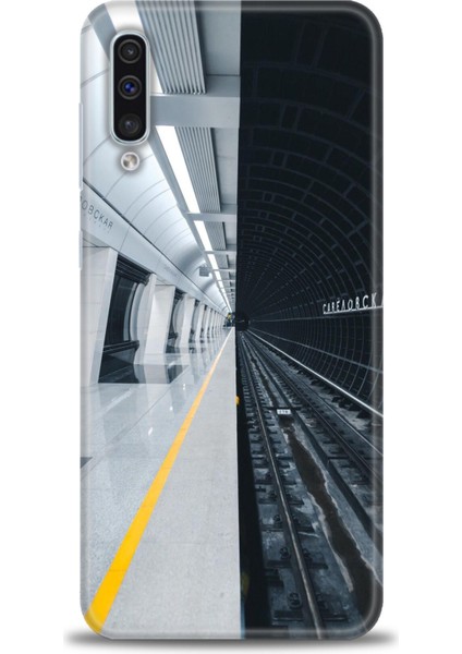 Samsung Galaxy A50S Kılıf Hd Baskılı - Metro Station + 9h Nano Ekran Koruyucu