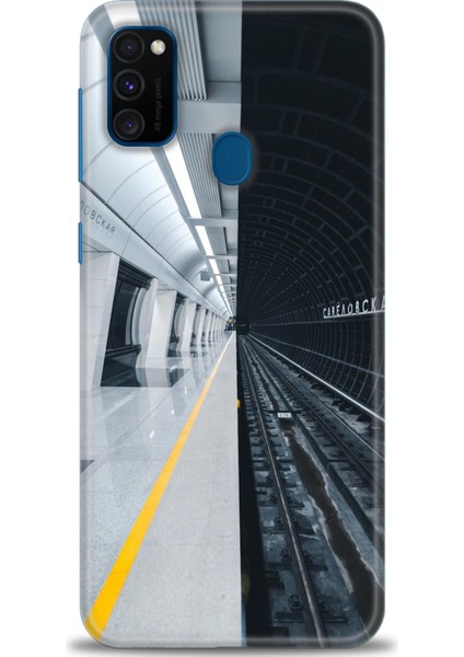 Samsung Galaxy M30S Kılıf Hd Baskılı - Metro Station + 9h Nano Ekran Koruyucu