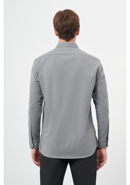 Siyah Uzun Kol Düz Gabardin Sert Yaka Cepli Pamuklu Classic Comfort Fit Gömlek 1004245168 indirimleri