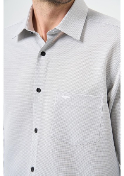 Siyah Uzun Kol Kendinden Cepli Pamuklu Classic Comfort Fit Gömlek 1004245213 fırsatları