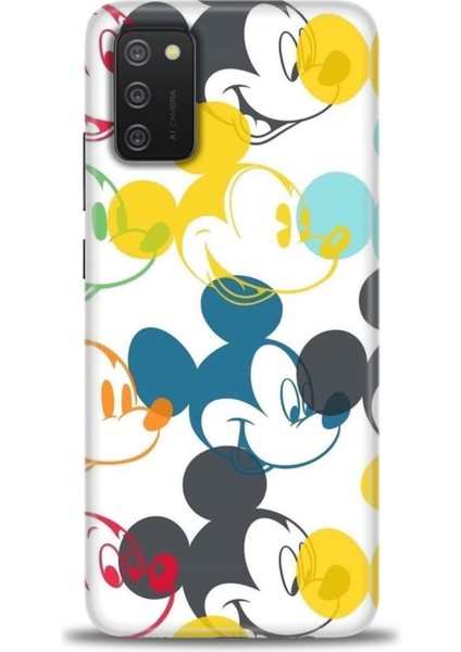 Samsung Galaxy A03S Kılıf Hd Baskılı - Renkli Mickey Mouse + 9h Nano Ekran Koruyucu