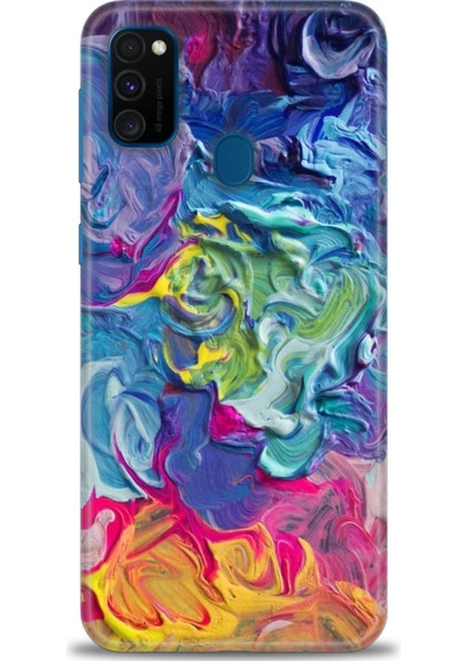 Samsung Galaxy M21 Kılıf Hd Baskılı - Colors + 9h Nano Ekran Koruyucu